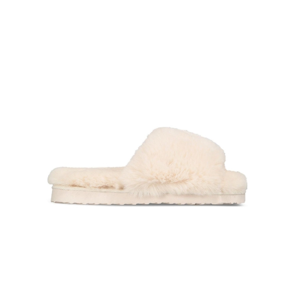 INC Yuri Ivory Fur Slides